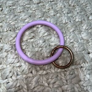 Lavender Purple Silicone Big O Key Ring